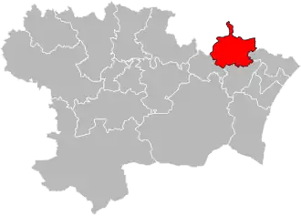 Situation of the canton of Le Sud-Minervois in the department of Aude