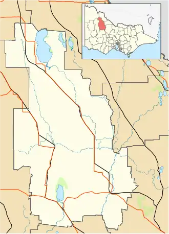 Buckrabanyule is located in Shire of Buloke