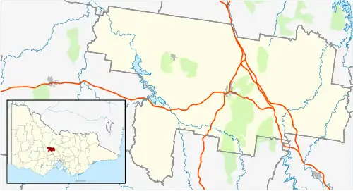 Strangways is located in Shire of Mount Alexander