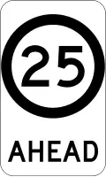 (G9-79) 25&nbsp;km/h Speed Limit Ahead