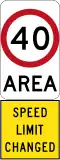 New 40&nbsp;km/h Speed Limit Area (used in South Australia)