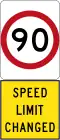 New 90&nbsp;km/h Speed Limit (used in South Australia)