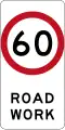 (R4-212) 60&nbsp;km/h Roadwork Speed Limit (used in New South Wales)