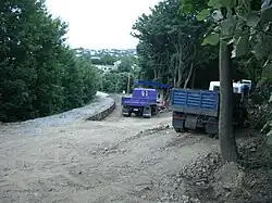 Awarua Street Station is entirely overhauled during maintenance to extend the platform to six carriage length, as seen from the northern end of the station