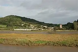 Axmouth seen from across the River Axe and below Hawkesdown Hill