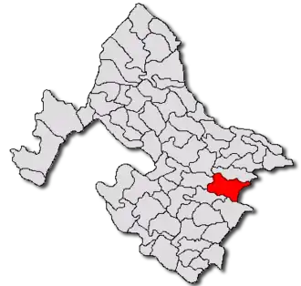 Location in Mehedinți County