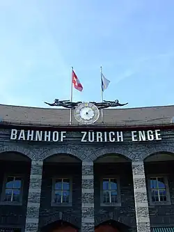 Clock at the station front