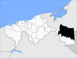 Location of the municipality in Tabasco.