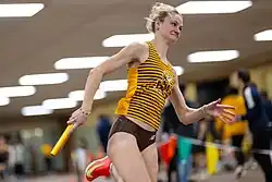 A Yellow Jackets women's indoor track and field meet in 2025