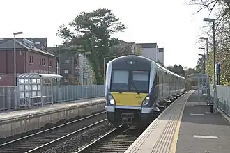 A class 4000 train ready to depart Balmoral for Belfast
