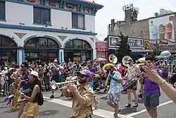 L Train Brass Band in the Mermaid Parade