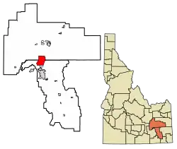 Location of Fort Hall, Idaho