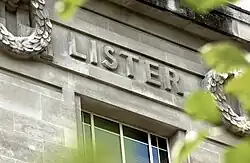 Lister's name on the London School of Hygiene & Tropical Medicine in Keppel Street