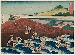 Basket-fishing in the Kinu River (絹川はちふせ Kinugawa hachifuse)