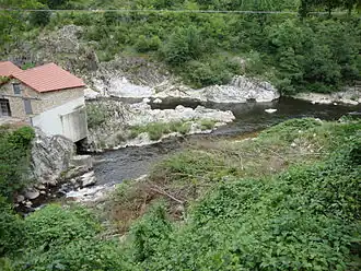 The river Eyrieux at Beauvène