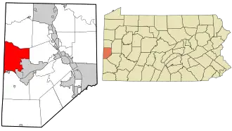 Location in Beaver County, Pennsylvania