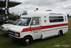 Bedford ambulance, built on the CF platform