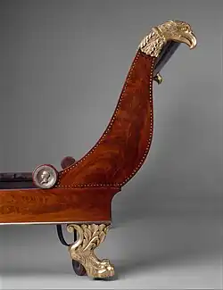 Bedstead (c. 1805/1808) by Charles-Honoré Lannuier, detail