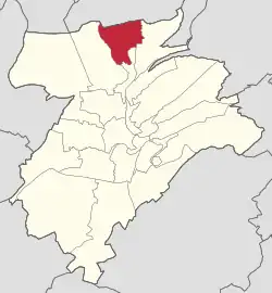 Map of Luxembourg City, with Beggen highlighted