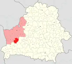 Location of Slonim district
