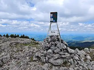 View of Beleg mountain peak