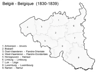Belgium before the Treaty of London (1839).