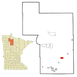 Location of Tenstrike, Minnesota