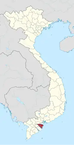 Location of Bến Tre within Vietnam