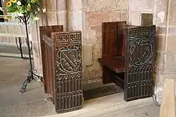 Misericord at entrance to chancel