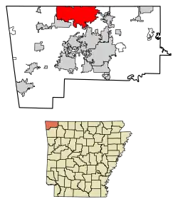 Location of Bella Vista, Arkansas