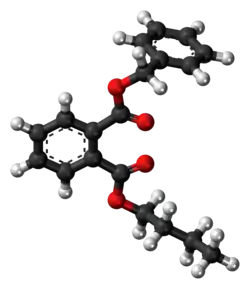 Benzyl butyl phthalate molecule