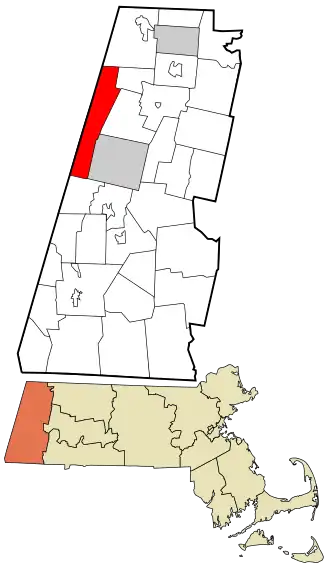 Location in Berkshire County and the state of Massachusetts.