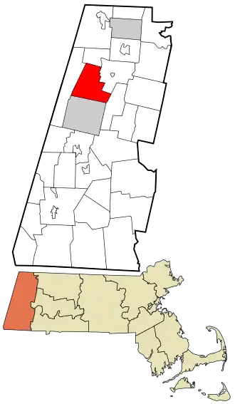 Location in Berkshire County and the state of Massachusetts.