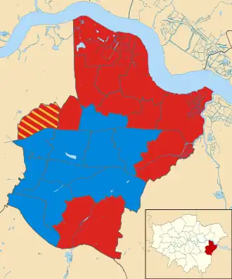 Bexley 2002 results map