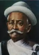Nepalese Sardar Bhakti Thapa, a Gorkhali nobleman wearing aristocratic white Shirpau turban