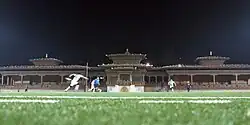 Football training at night