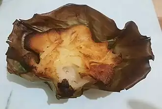 Bibingka, a rice cake popular during Christmas season