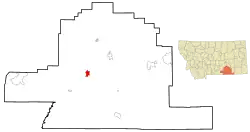 Location of St. Xavier, Montana