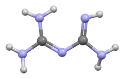 Ball and stick model of biguanide
