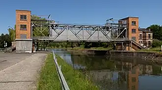 Pedestrian bridge near Blaton.