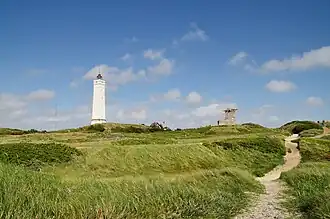 Blåvandshuk lighthouse and part of the atlantic wall