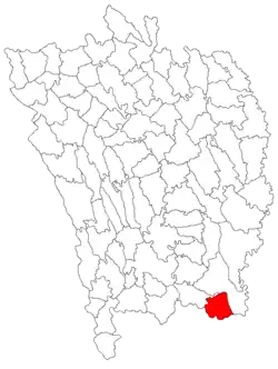 Location in Vaslui County