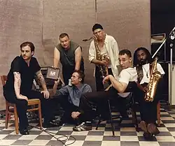 Bleachers on set filming their music video "Modern Girl" in 2023