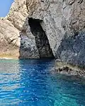 The Monk Seal Cave by Bisevo island seen from boat