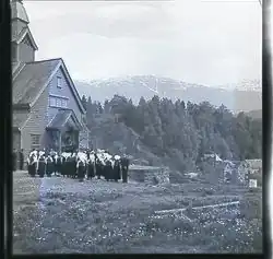 Wedding at the church in 1954