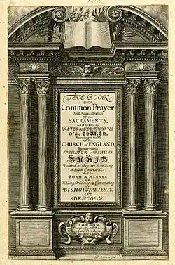 title page of Prayer Book in 17th-century typeface and design