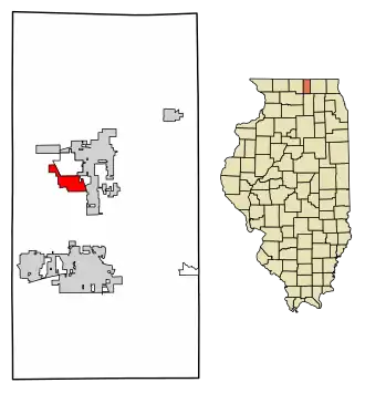 Location of Timberlane in Boone County, Illinois.