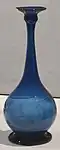 Blue glass bottle, 18th–19th-century Iran