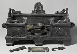 Bucchero model "offering set" for a tomb, probably copying larger metal sets used in life.[15]
