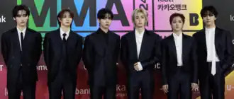 BoyNextDoor in November 2024 L–R: Taesan, Sungho, Jaehyun, Leehan, Riwoo, Woonhak